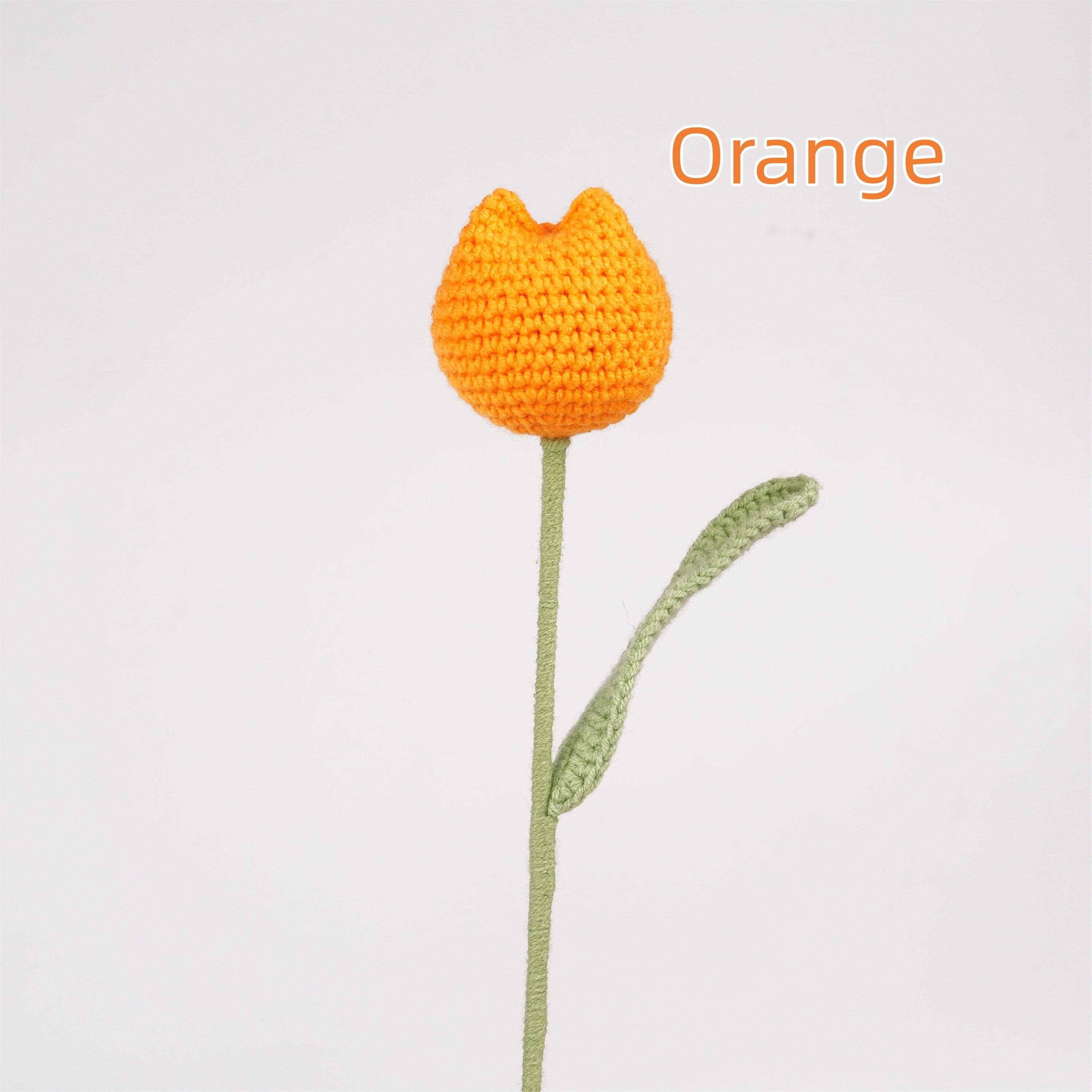 Handmade Tulips Flowers Crochet Bouquet