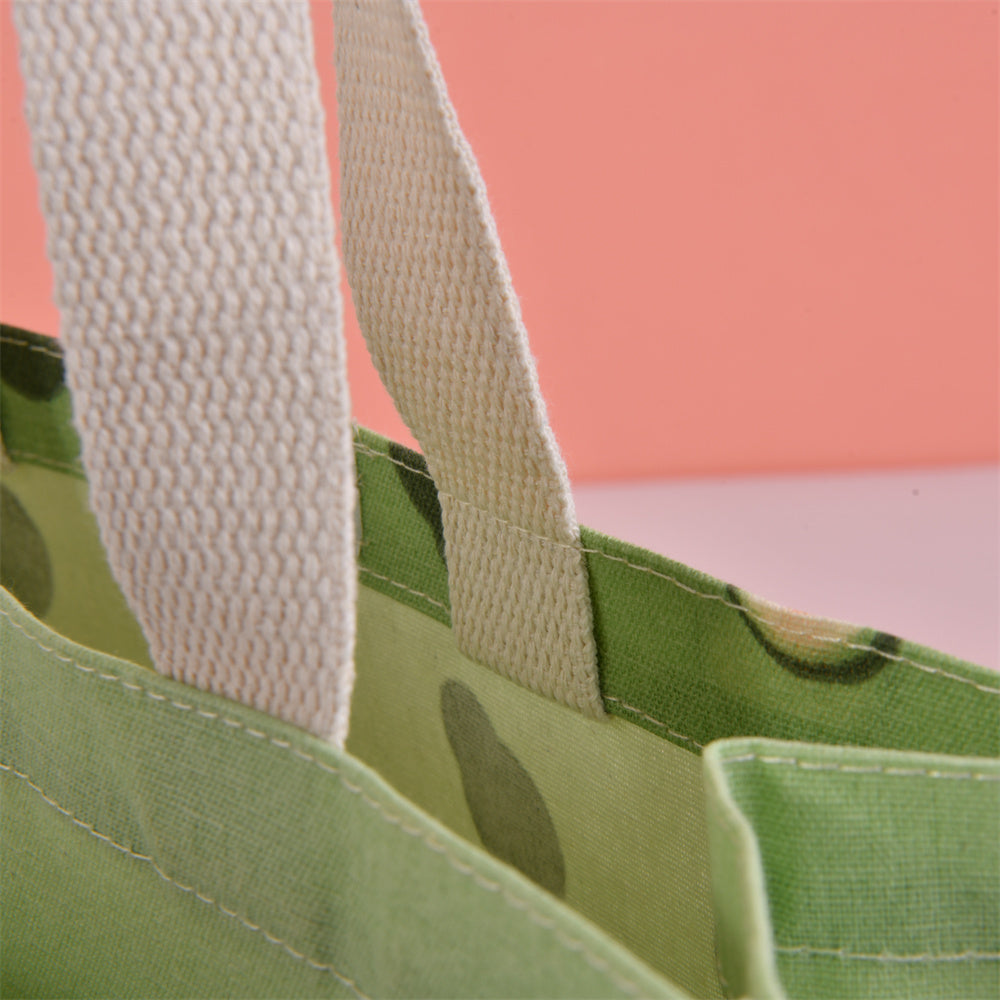 Large Lemon Orange Avocado Peach Autumn Canvas Tote Bag