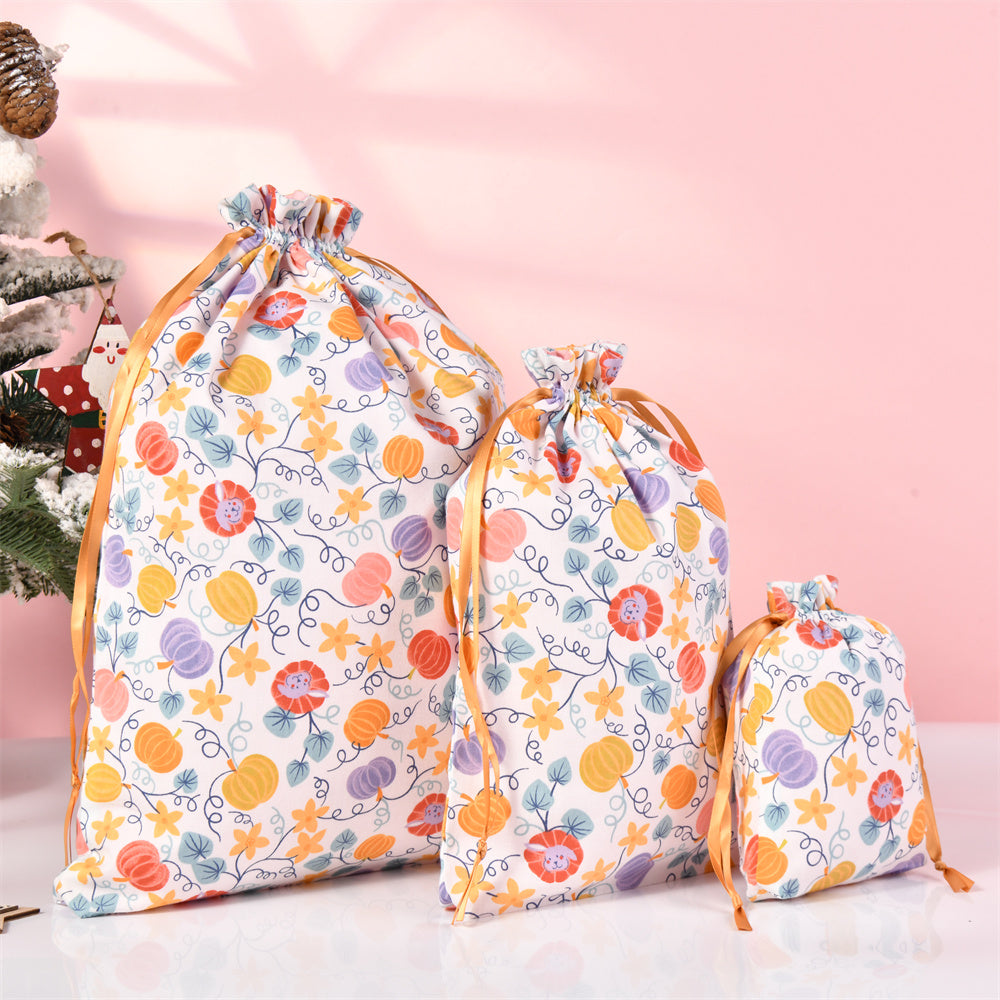 Pumpkin Halloween Drawstring Gift Bag