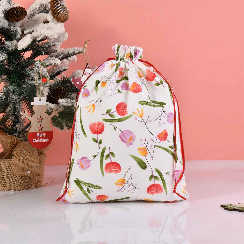 M/L Tulip Cute Fabric Handmade Drawstring Gift Bag