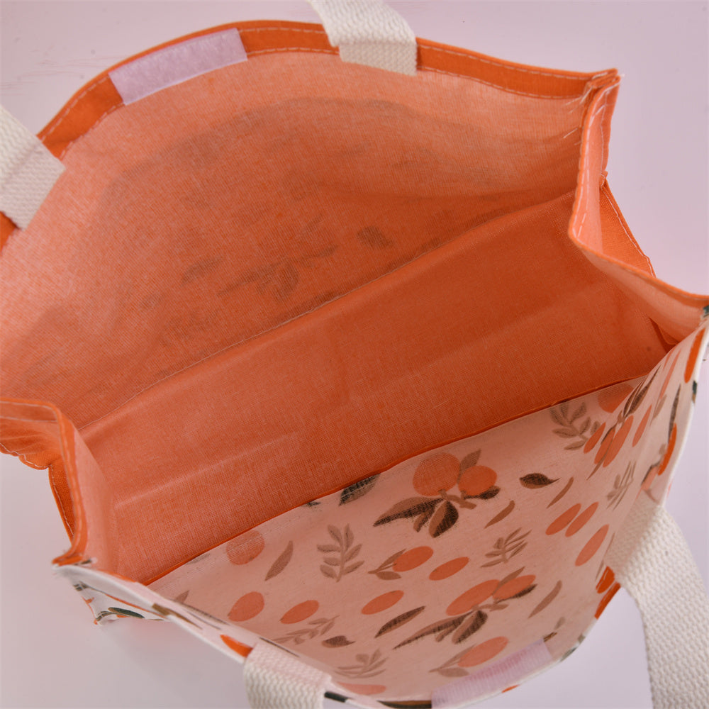 Large Lemon Orange Avocado Peach Autumn Canvas Tote Bag