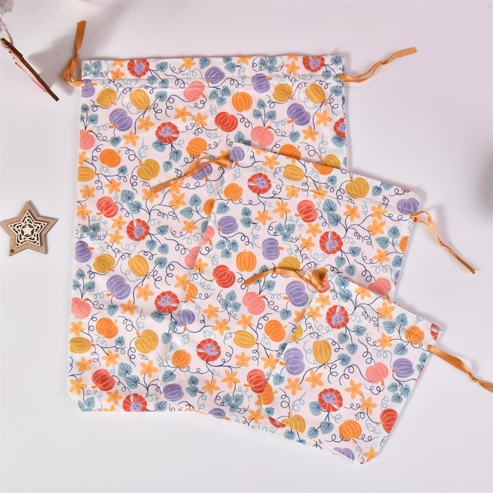 Pumpkin Halloween Drawstring Gift Bag