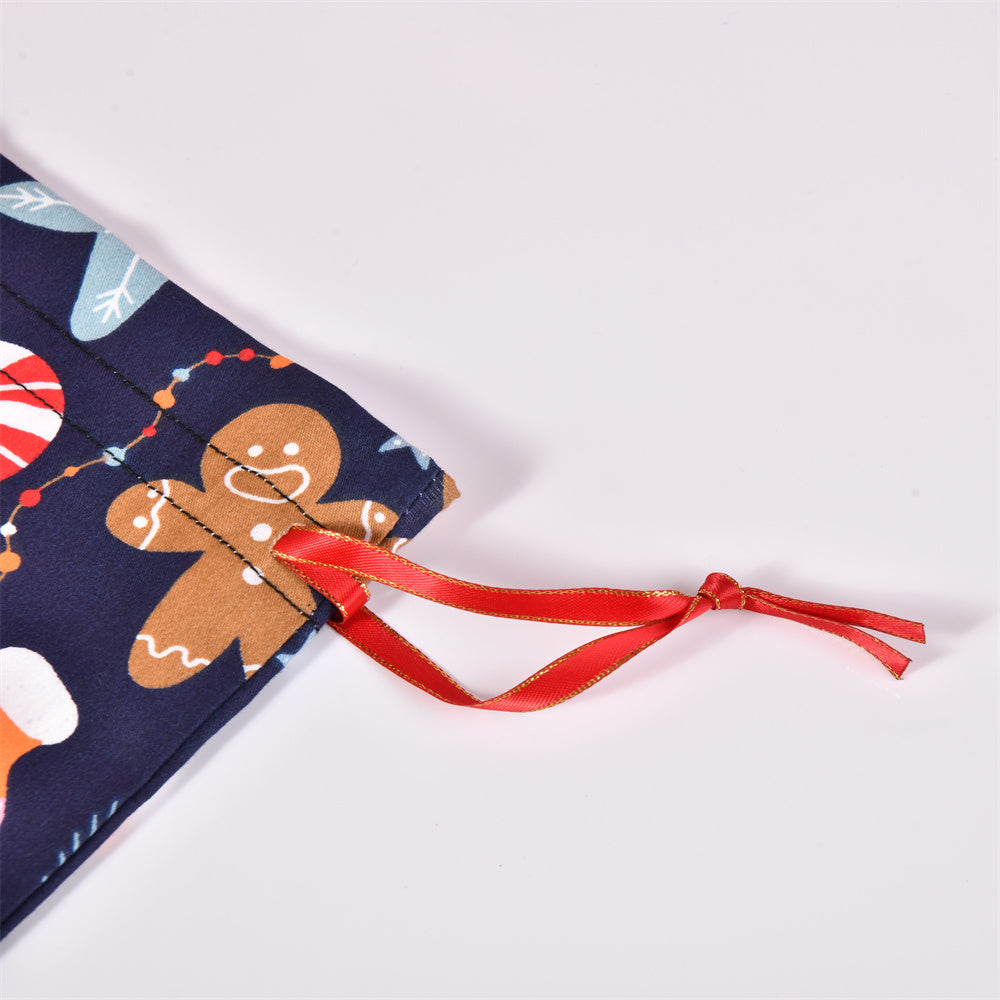 S/M/L Christmas Xmas Decoration Drawstring Gift Bags