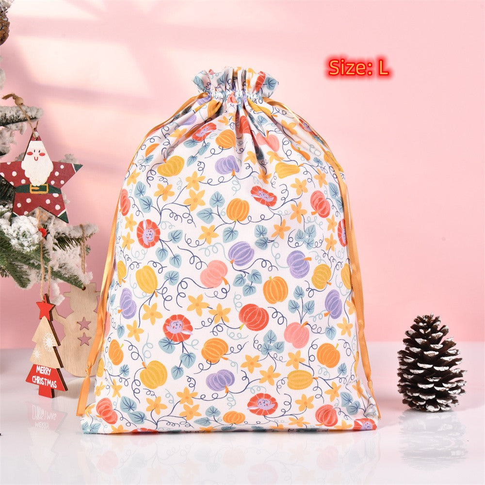 Pumpkin Halloween Drawstring Gift Bag