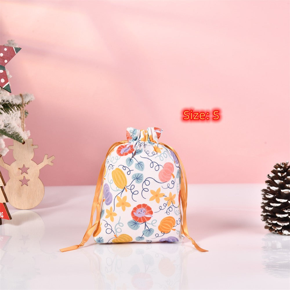 Pumpkin Halloween Drawstring Gift Bag