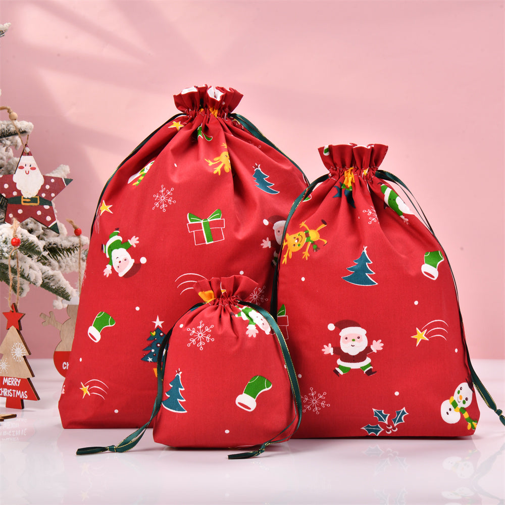 S/M/L Red Santa Claus Christmas Tree Christmas Gift Bag