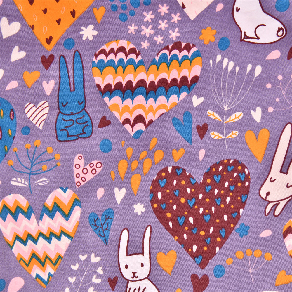 Love and Rabbit Purple Rabbit Cotton Gift Bag