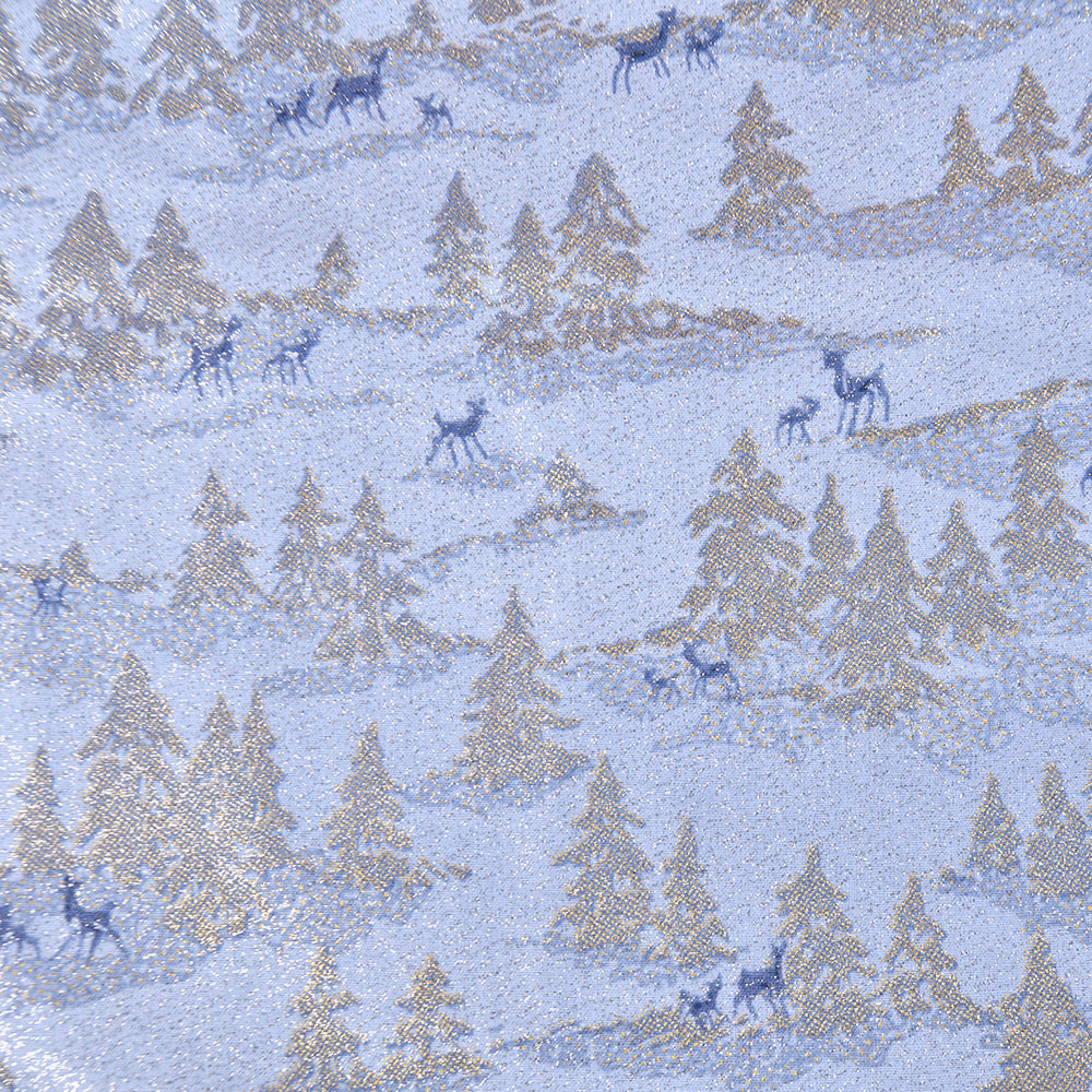 M/L Christmas Deer Fabric Drawstring Gift Bag