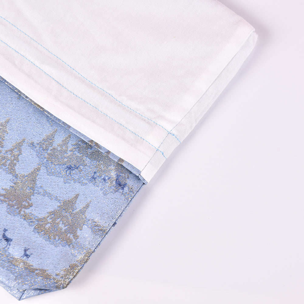 M/L Christmas Deer Fabric Drawstring Gift Bag