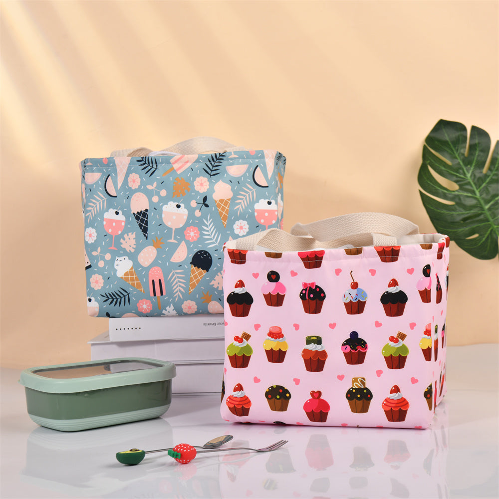 XL Cupcake Ice Cream Insulated Lunch Bag