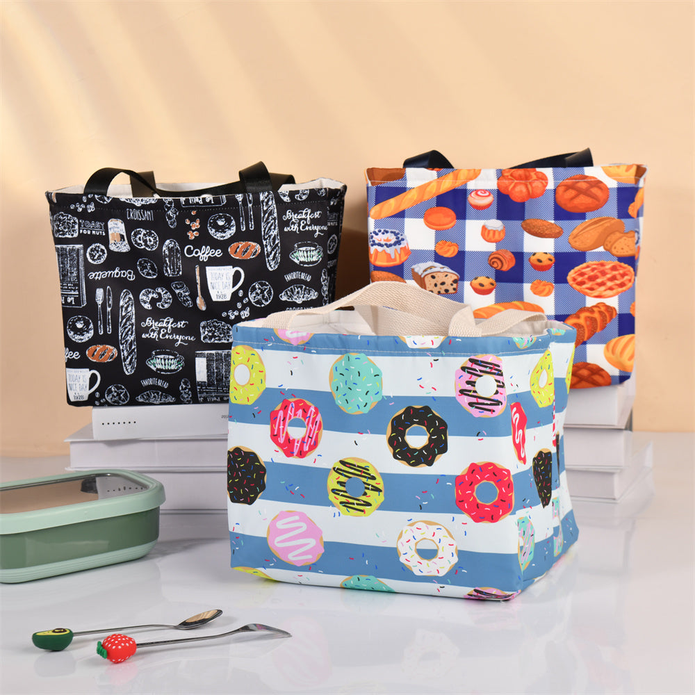 XL Bread Coffee Donut Insulated Lunch Bag