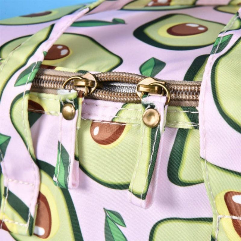 XXL Avocado Insulated Lunch Bag, Square Cooler Box Bag for School, Picnic, Office, Back to School