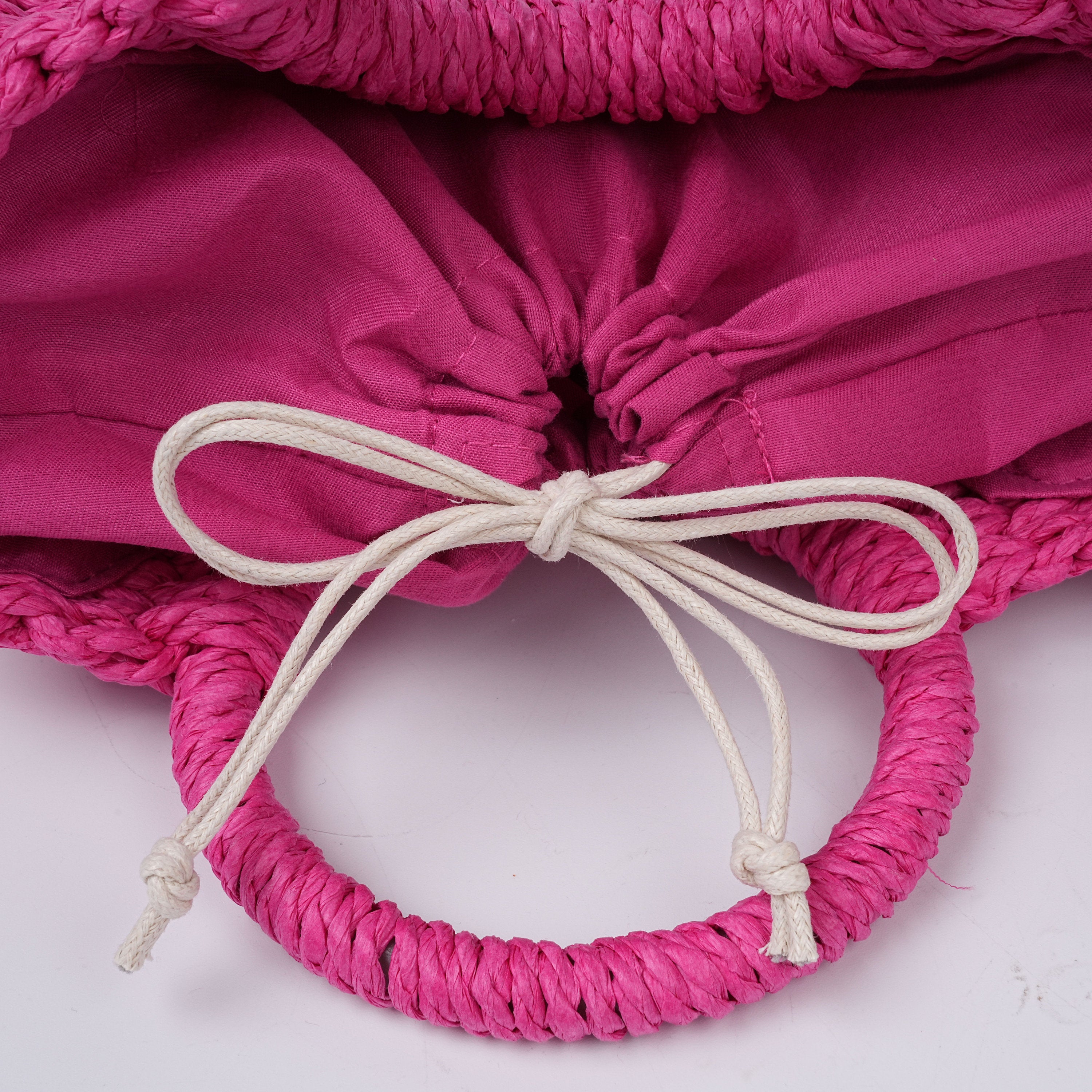 Solid Color Straw Woven Drawstring Bag,Summer Beach Bag,Wedding Guest Gift