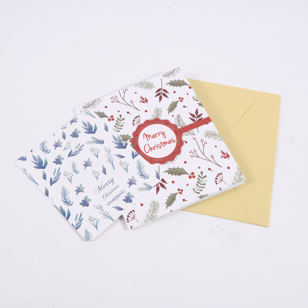 Sky Blue Santa Gifting Christmas Card