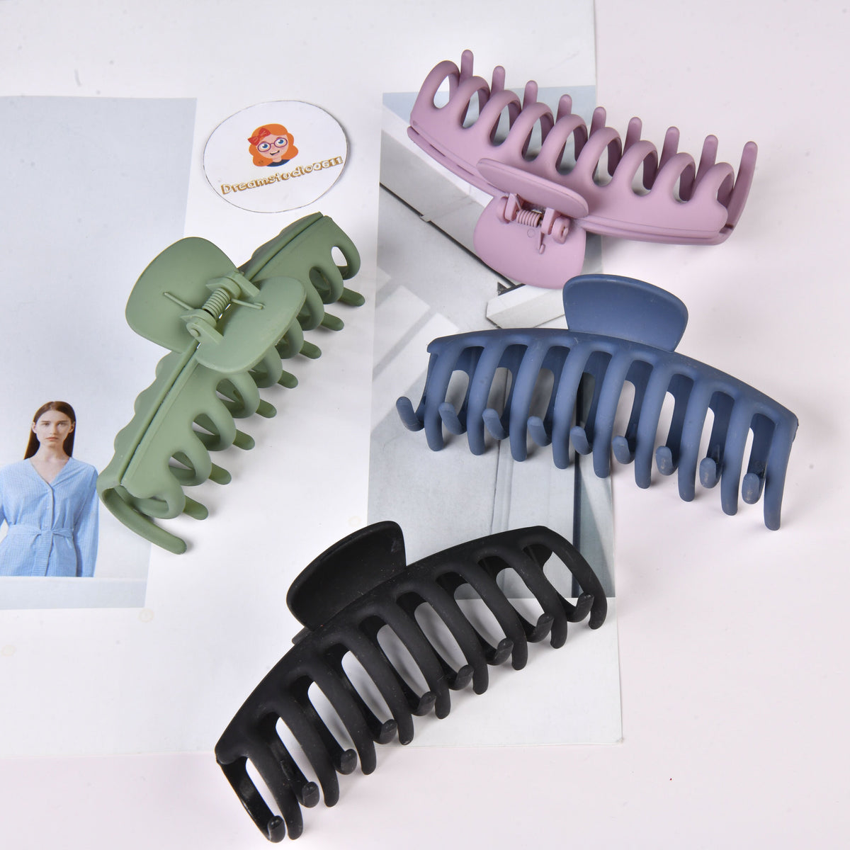 Women's Colorful Claw Clip Set