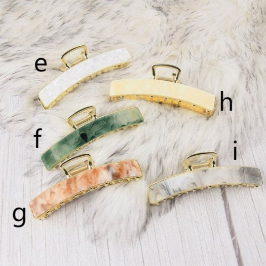Mixed Color Square Claw Clip