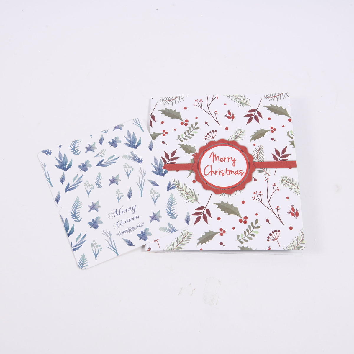 Sky Blue Santa Gifting Christmas Card