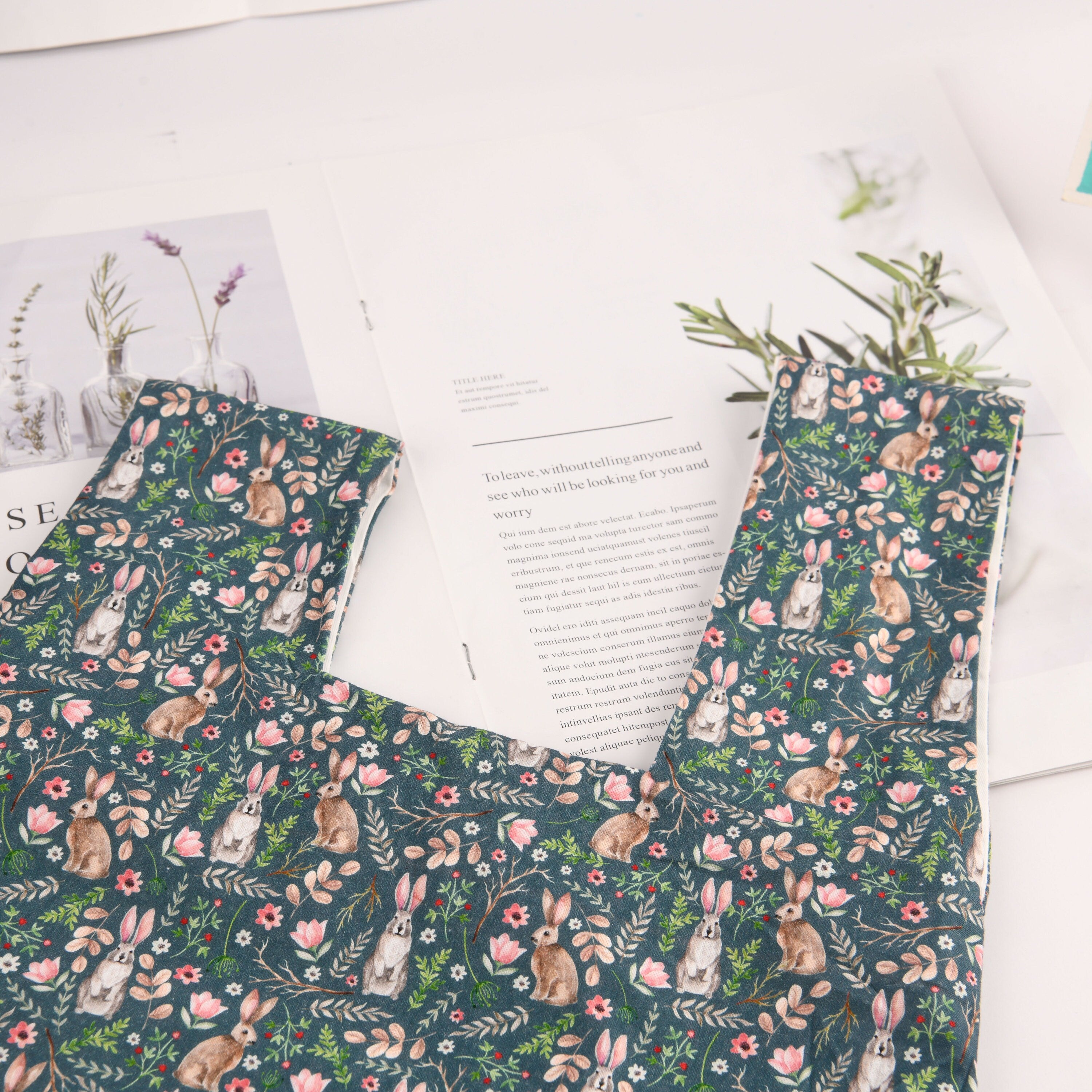 Bunny Flowers Knot Bag: Handmade Cotton Wrist Bag, Birthday/Wedding/Party Gift