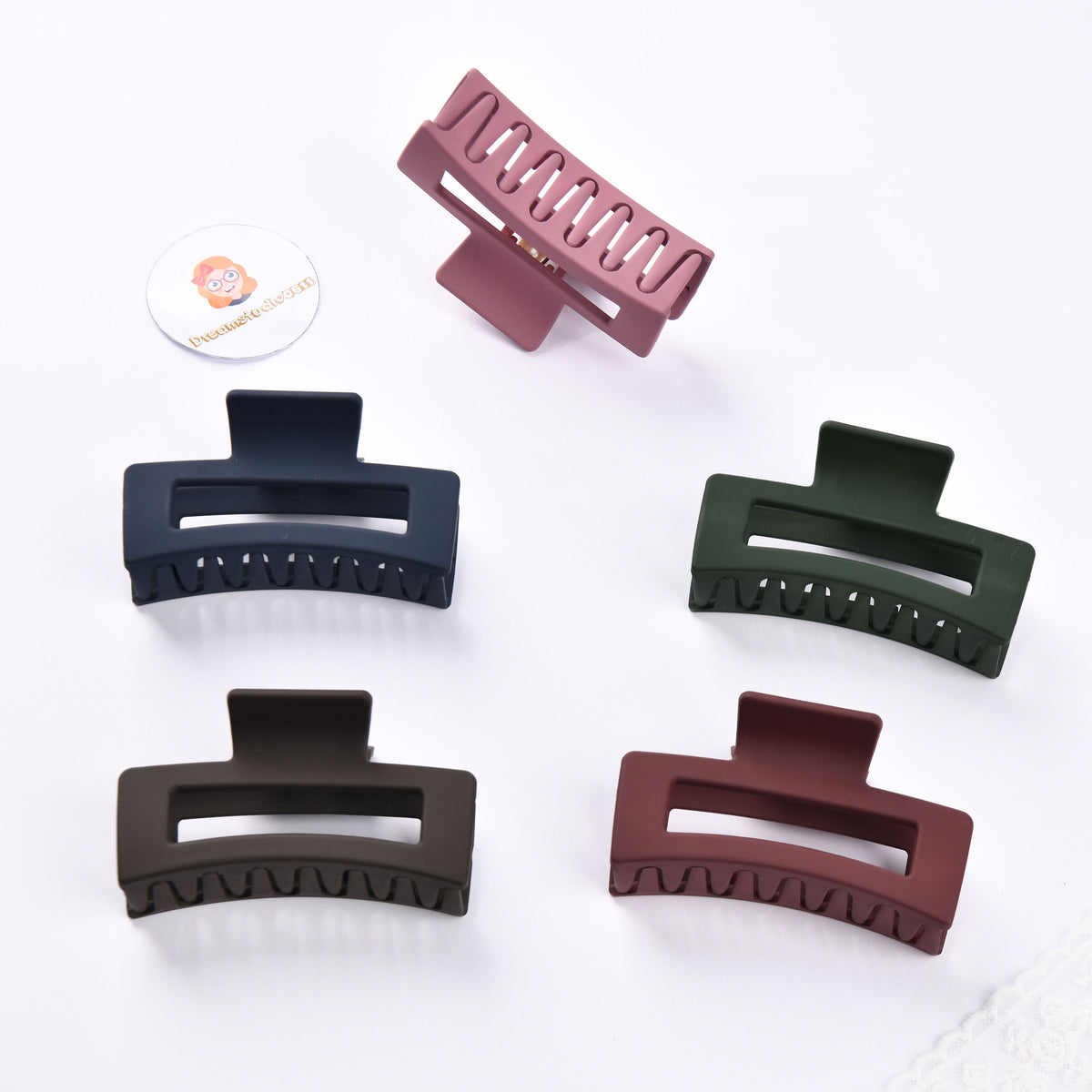 Minimalist Solid Color Hair Claws