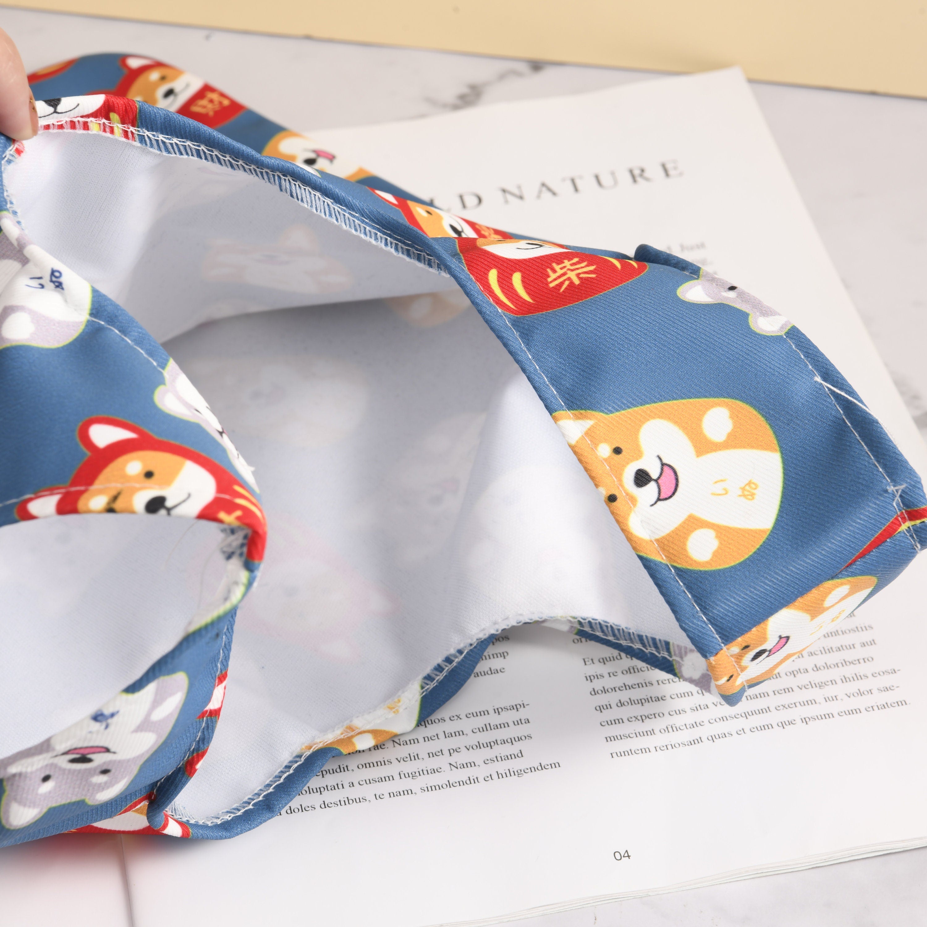 Shiba Inu Japanese Knot Bag,Dog Lover Wrist Bag Cotton