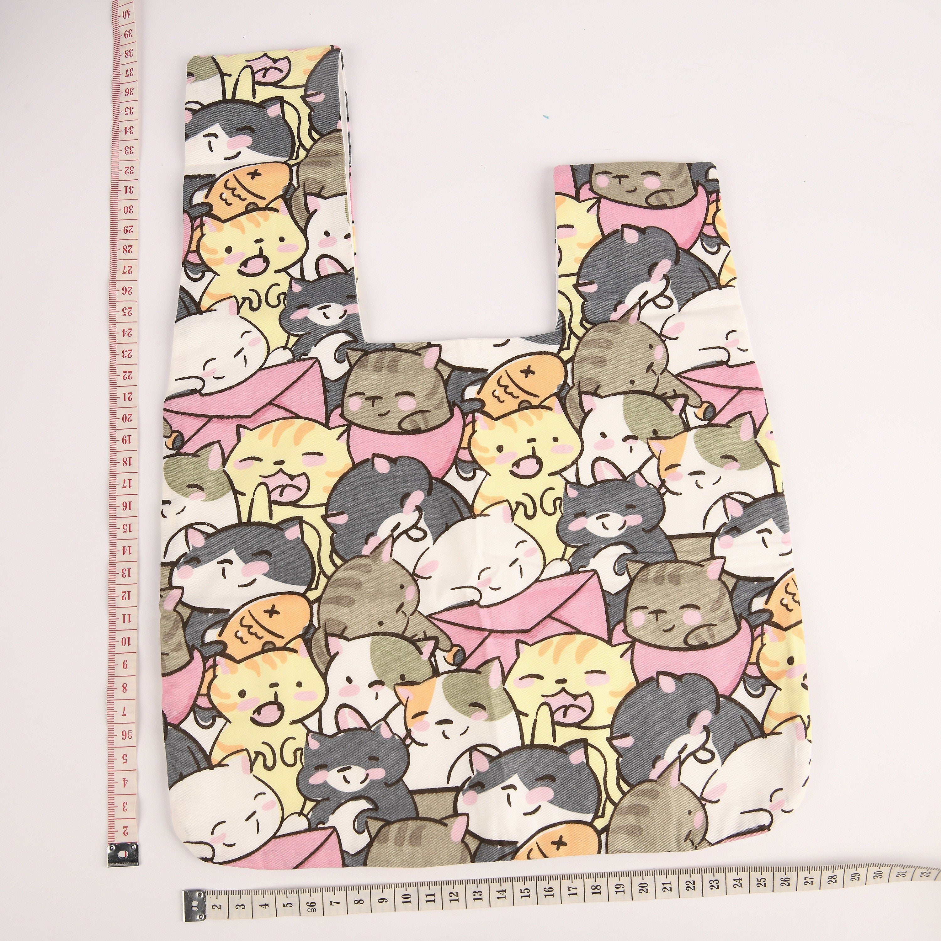 Funny Kittens Japanese Knot Bag: Cotton Wrist Bag