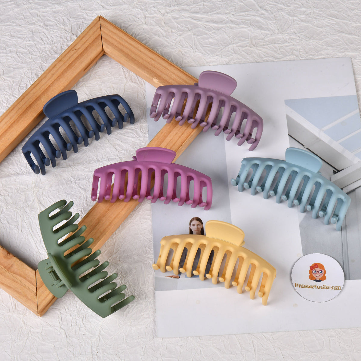 Women's Colorful Claw Clip Set