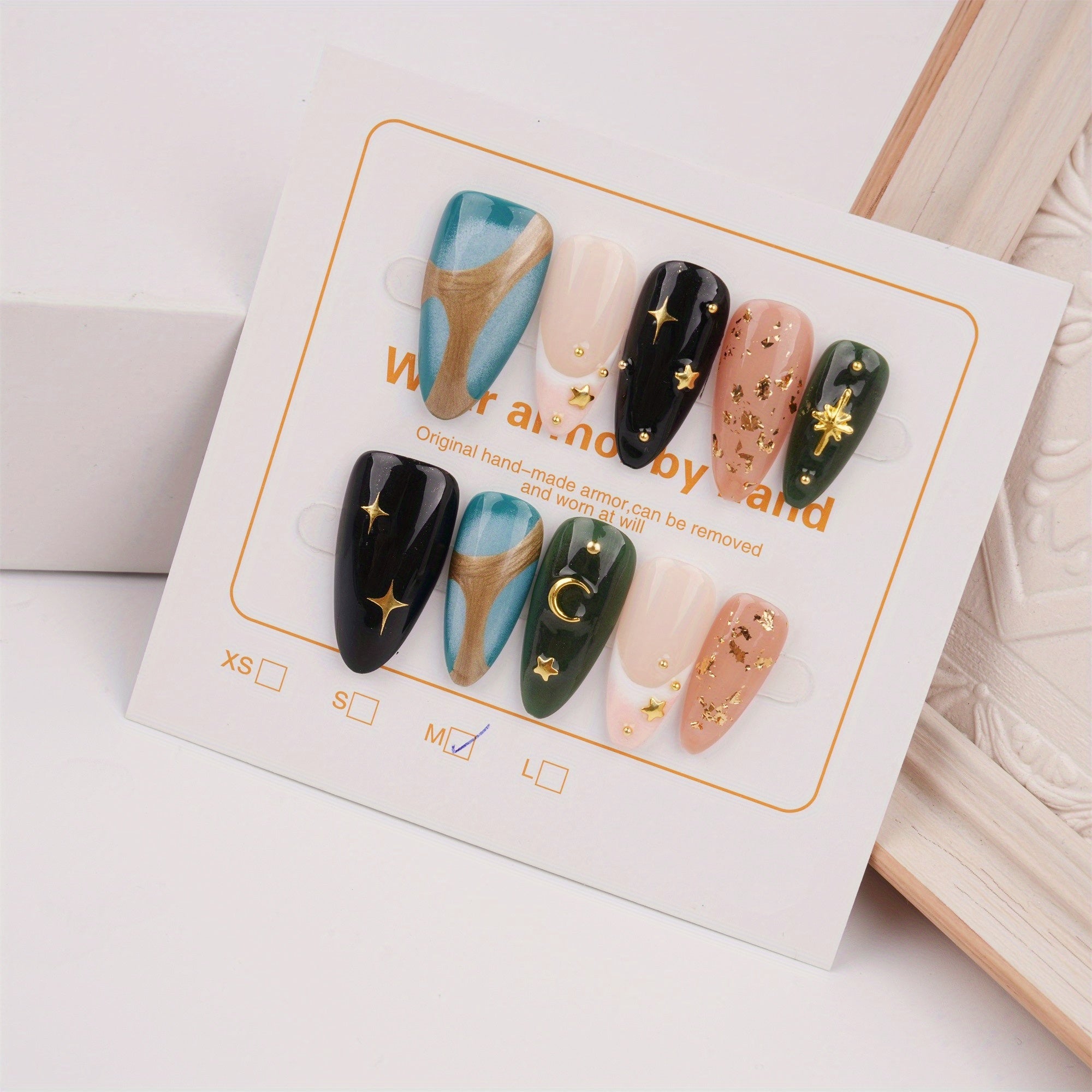 Colorful Graffiti Hand Painted Nail/ Almond Press on Nails/ Hand Made Press on Nails/Faux Acrylic Nails/ Gel Nails/Press on Nails