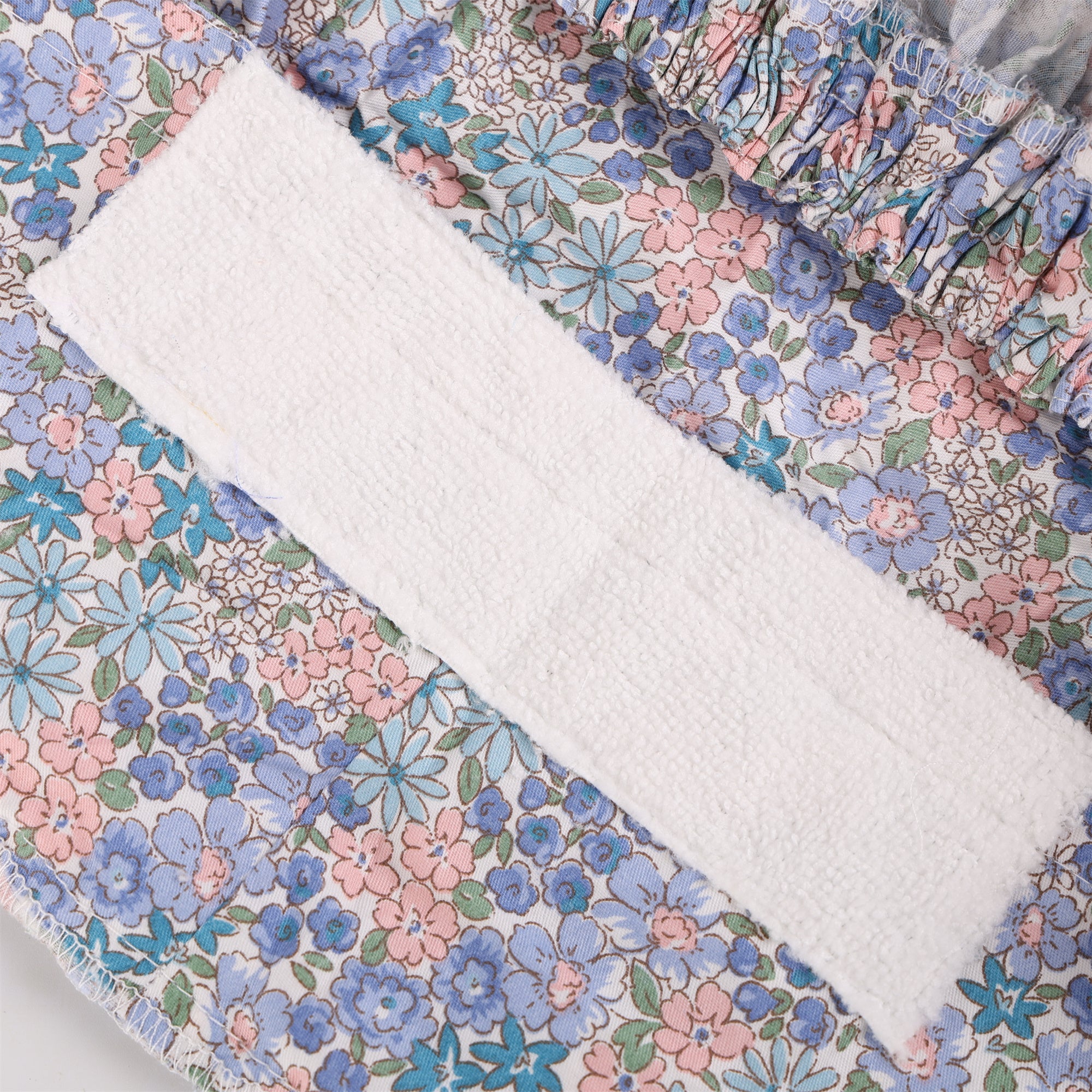 Cottage Flowers Cotton Ponytail Scrub Cap