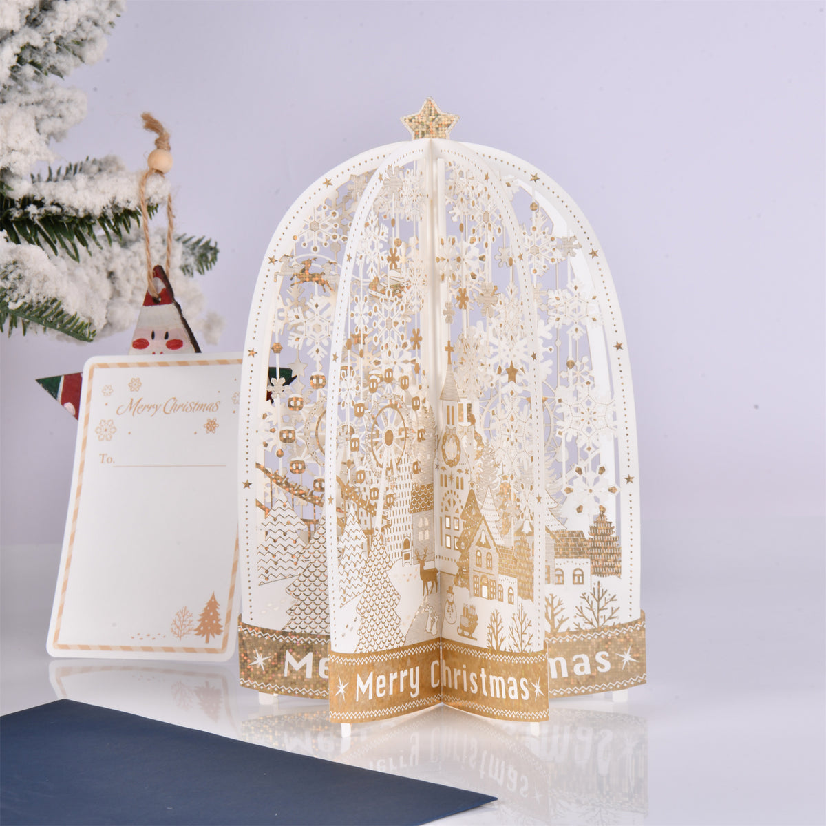 Delicate Golden Christmas Card