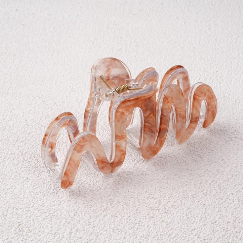 X Large Wave Acetate Hair Clip,Curve Hair Accessories, Birthday/Valentine's Day Gifts