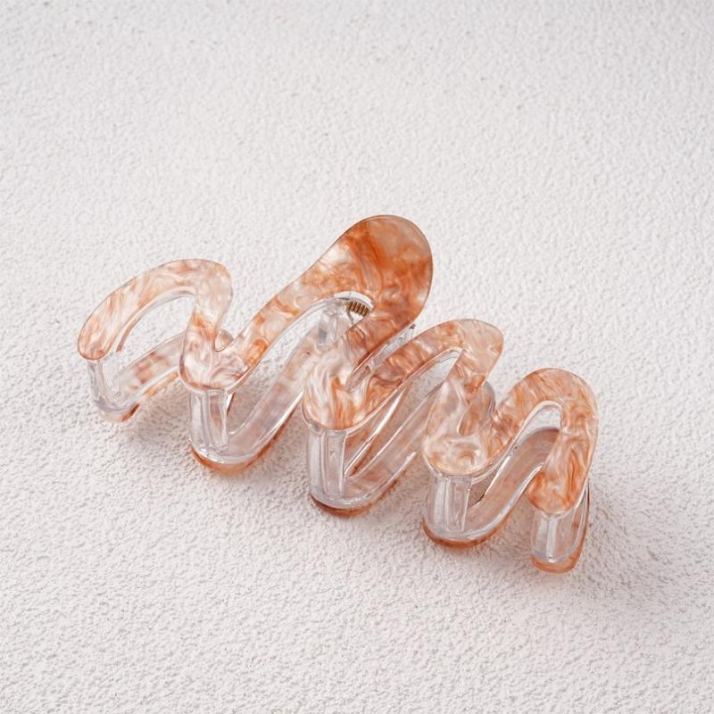 X Large Wave Acetate Hair Clip,Curve Hair Accessories, Birthday/Valentine's Day Gifts