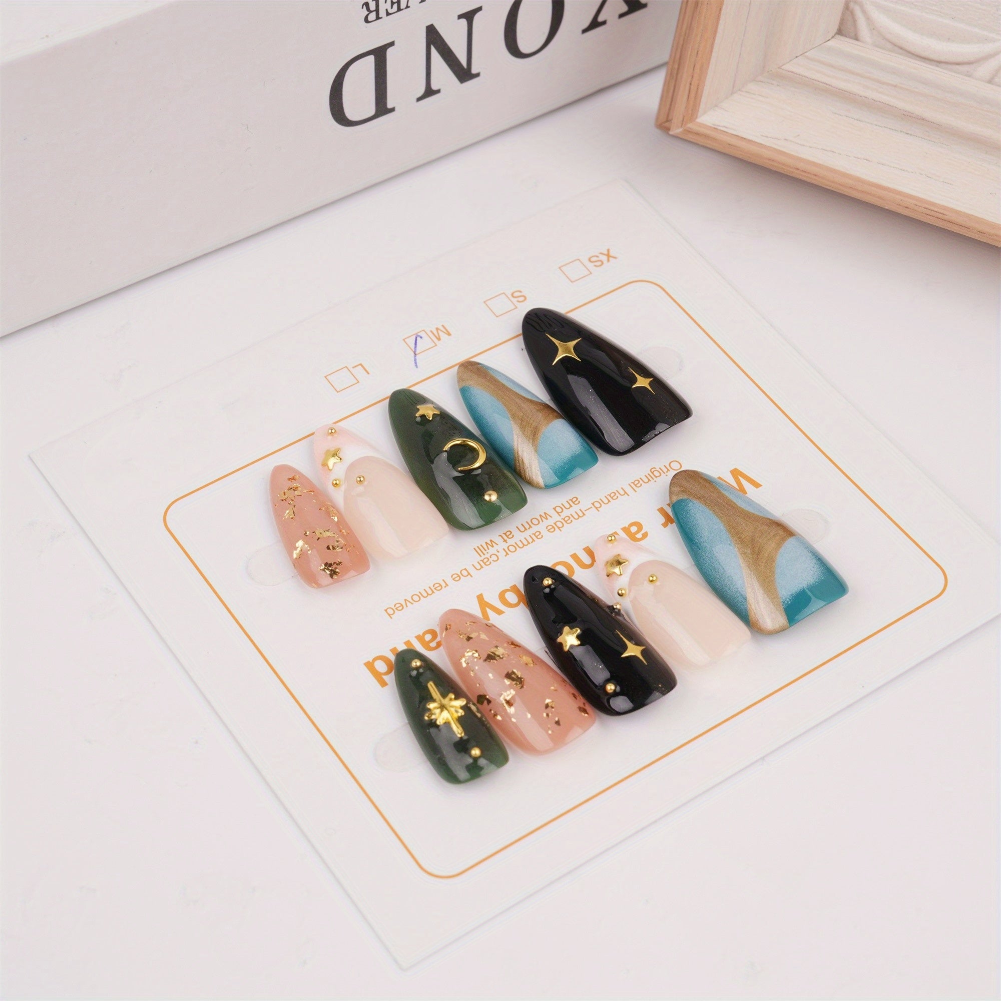 Colorful Graffiti Hand Painted Nail/ Almond Press on Nails/ Hand Made Press on Nails/Faux Acrylic Nails/ Gel Nails/Press on Nails
