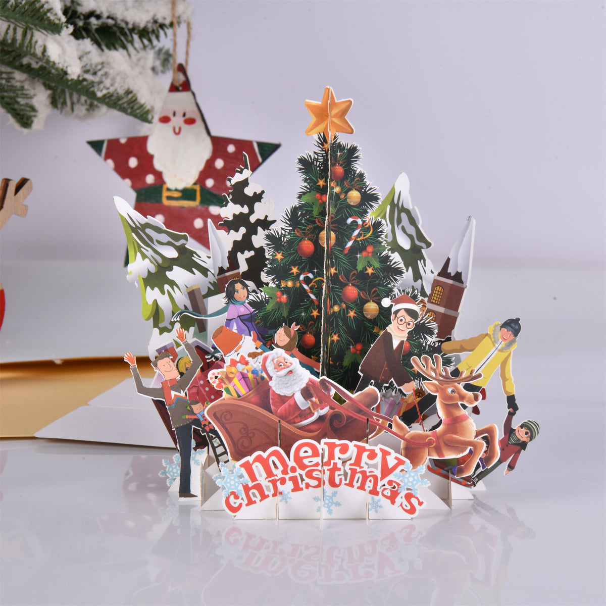 Christmas Family Party Favor Card