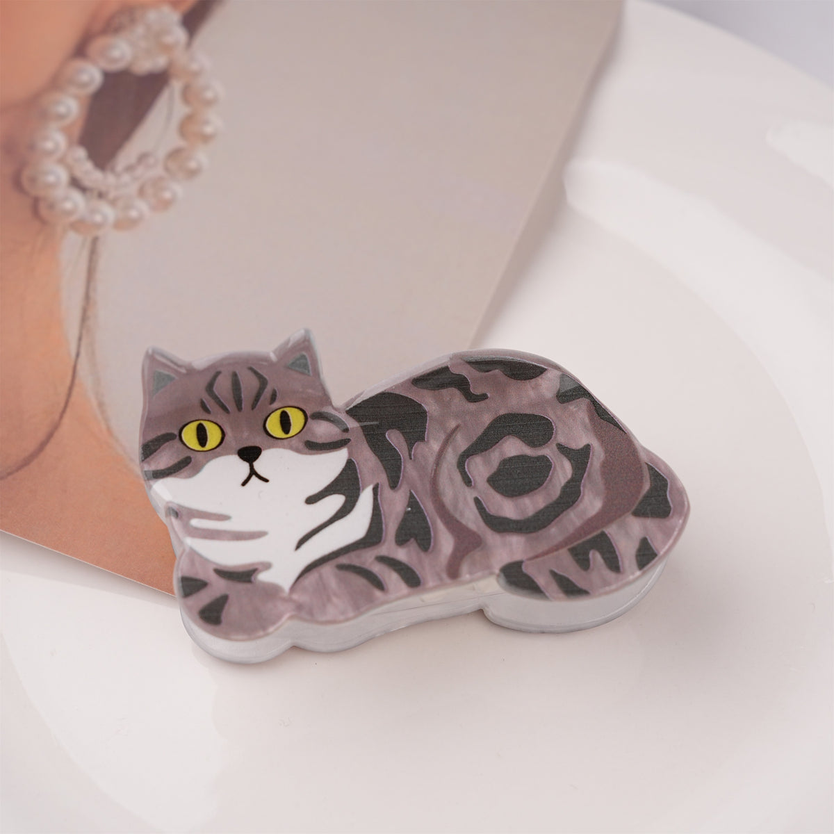 Kitten Acetate Hair Claw
