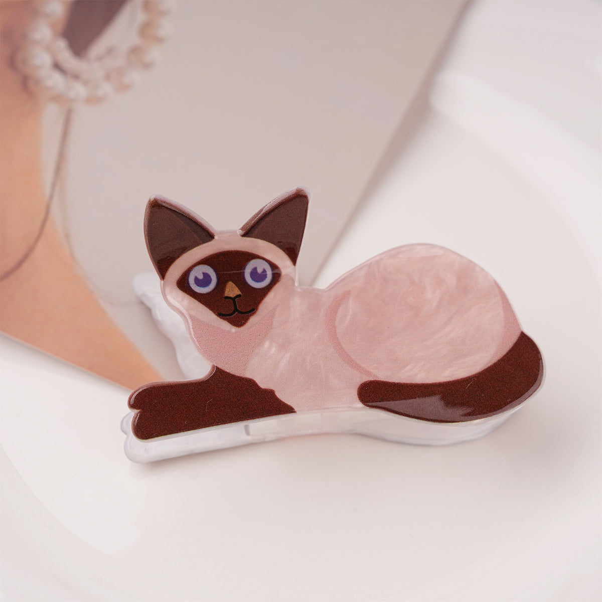 Kitten Acetate Hair Claw