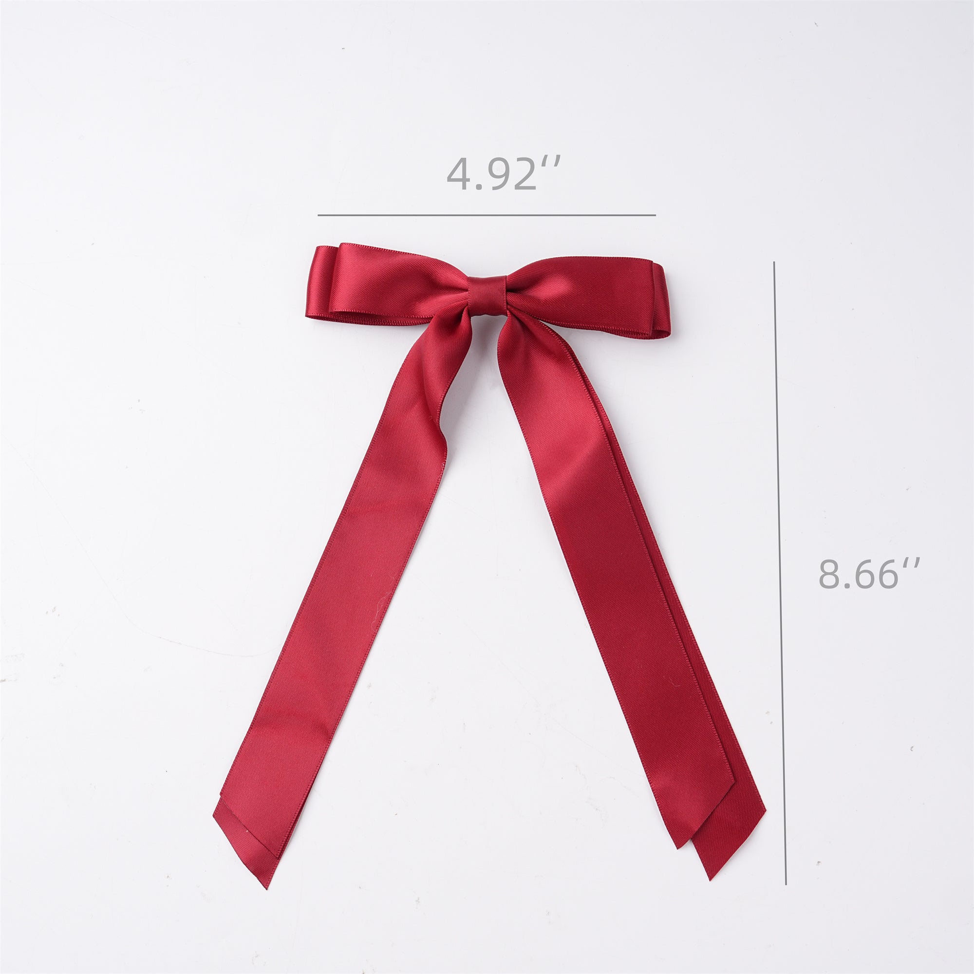 Handmade Solid Color Cotton Satin Hair Bow – Barrette Clip, Stylish Hair Accessory