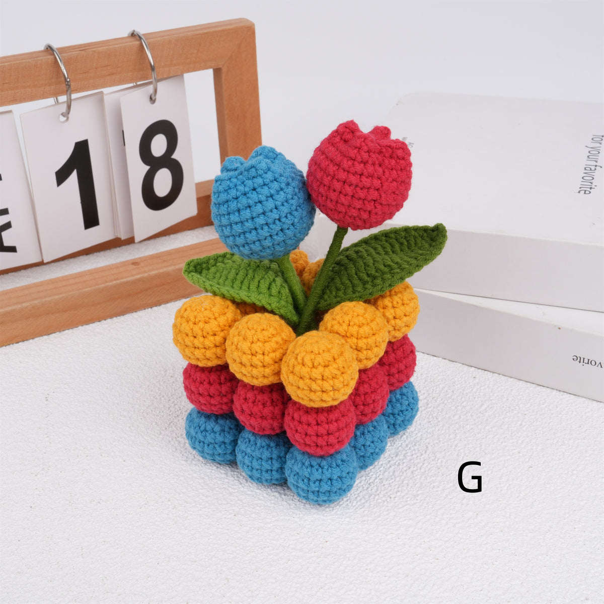 Handmade Crochet Tulips Ornament,Cute Tulip Potted