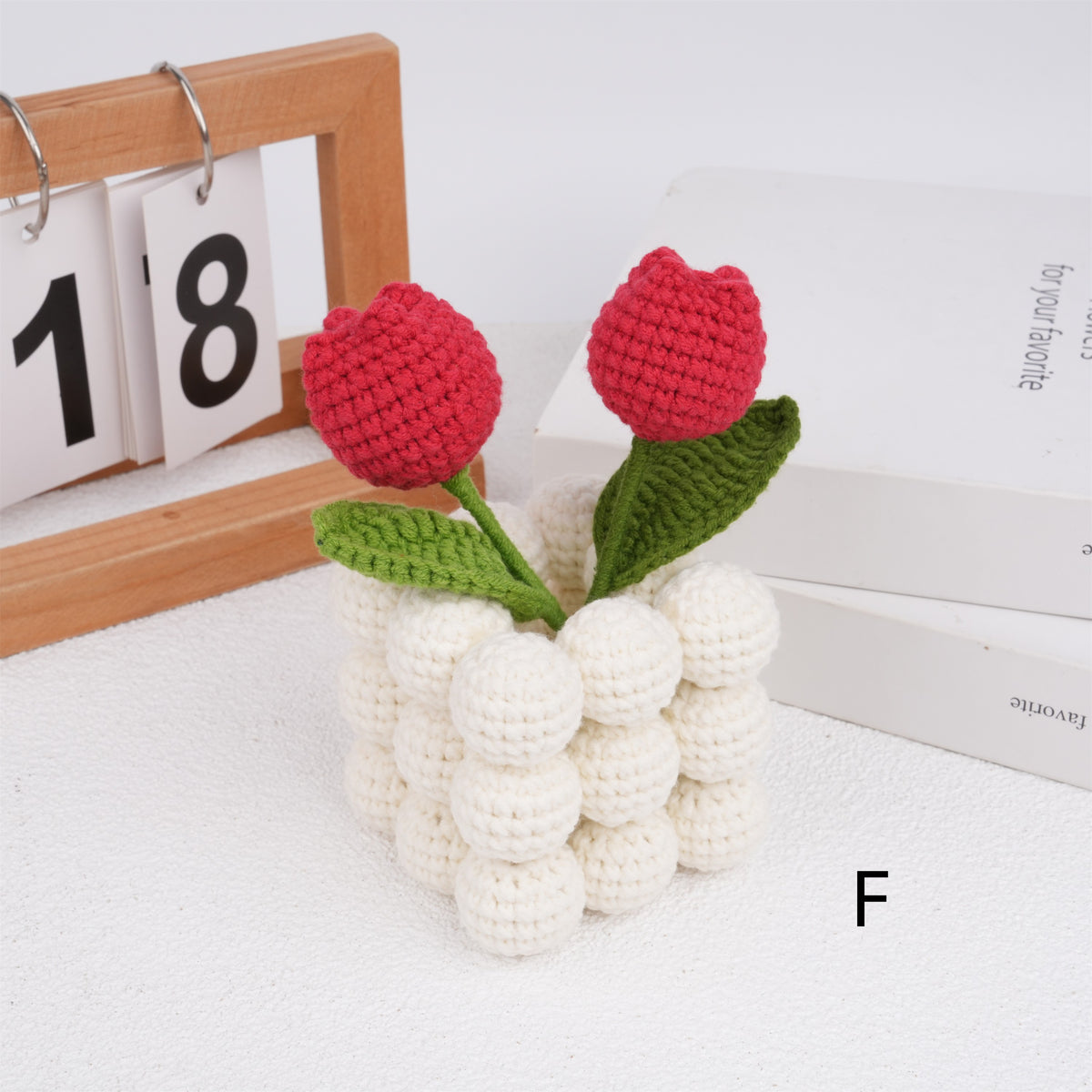 Handmade Crochet Tulips Ornament,Cute Tulip Potted