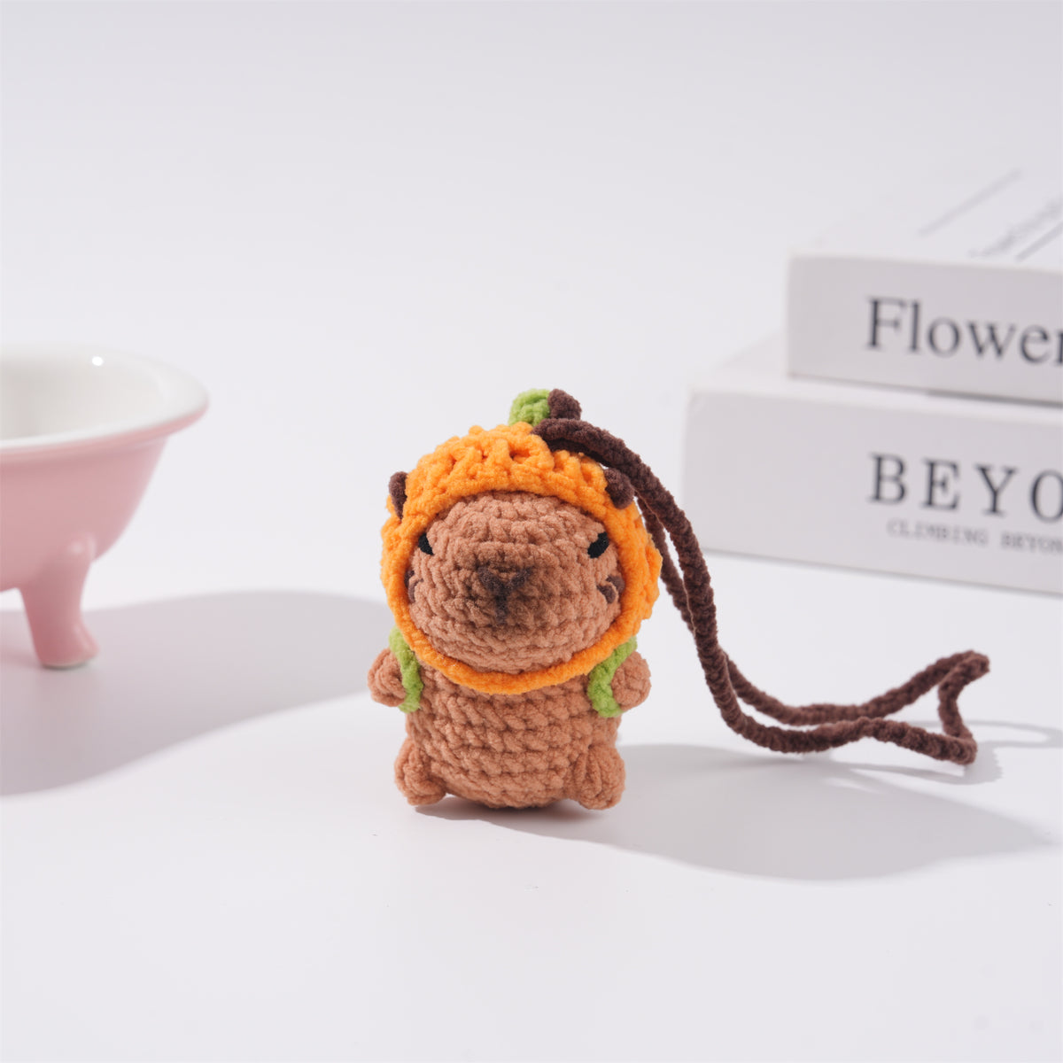Cute Capybara Car Mirror Hanging Accessories, Plush Yarn