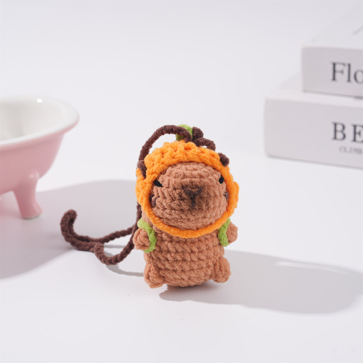 Cute Capybara Car Mirror Hanging Accessories, Plush Yarn