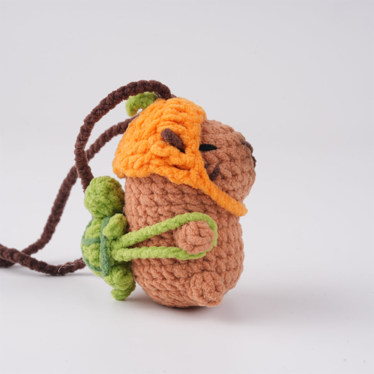 Cute Capybara Car Mirror Hanging Accessories, Plush Yarn