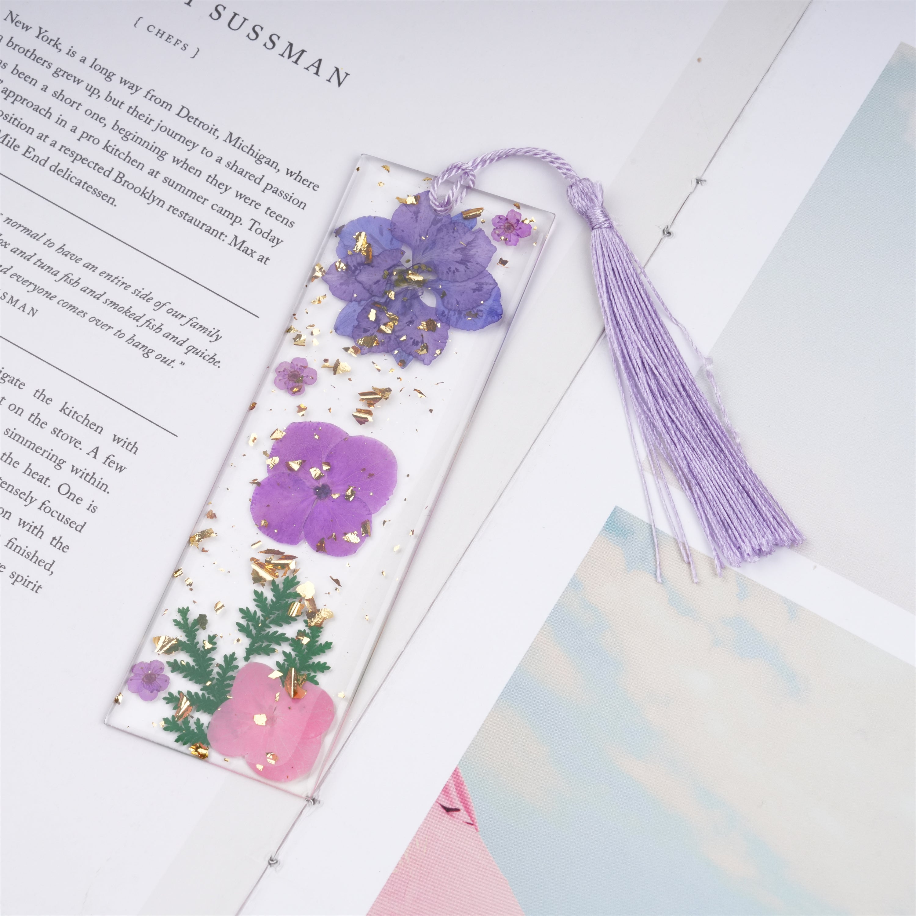 Daisy Resin Bookmark,Real Dried Flower,Handmade Pressed Flower Bookmark
