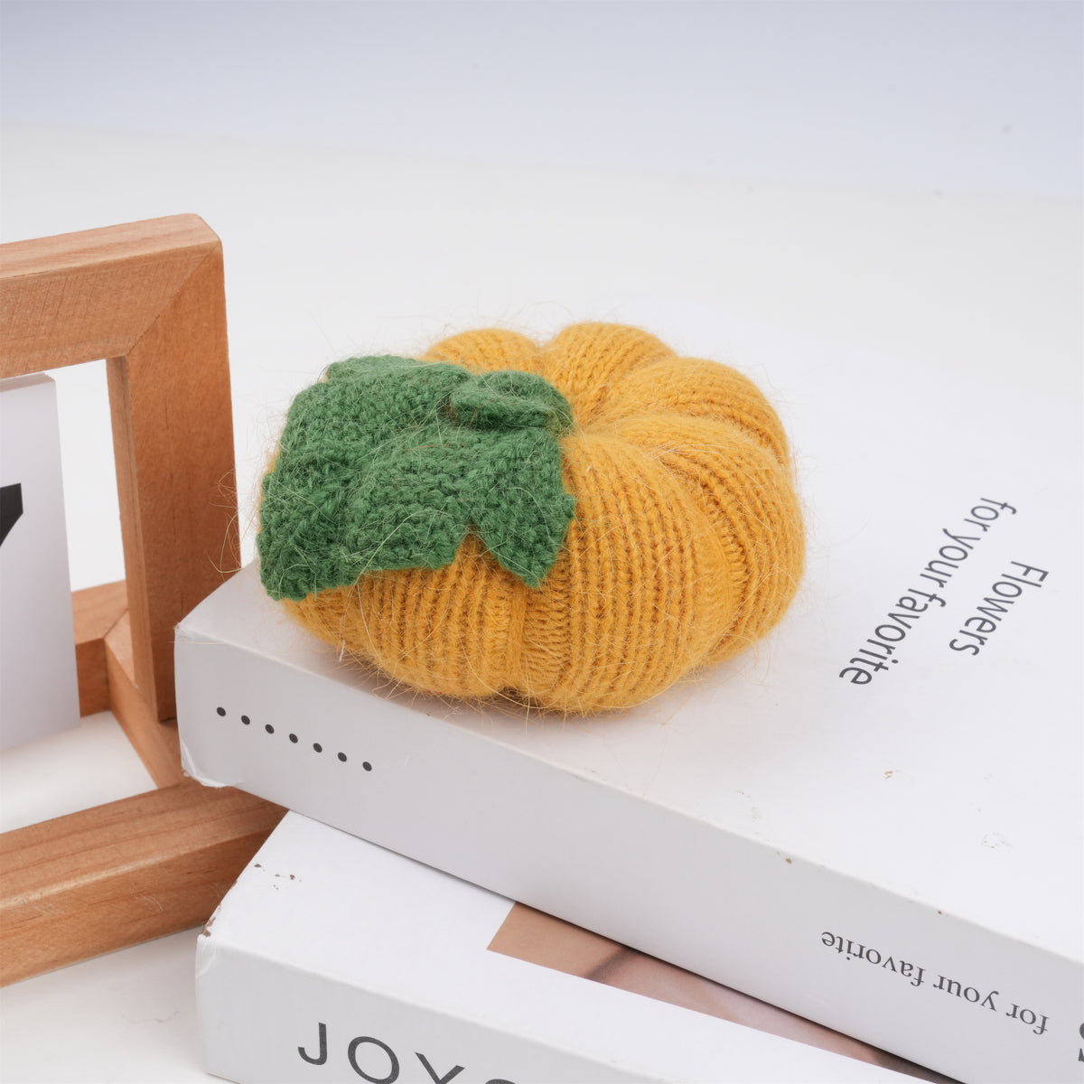 Knitting Decorative Pumpkins, Soft Felt Harvest Accent