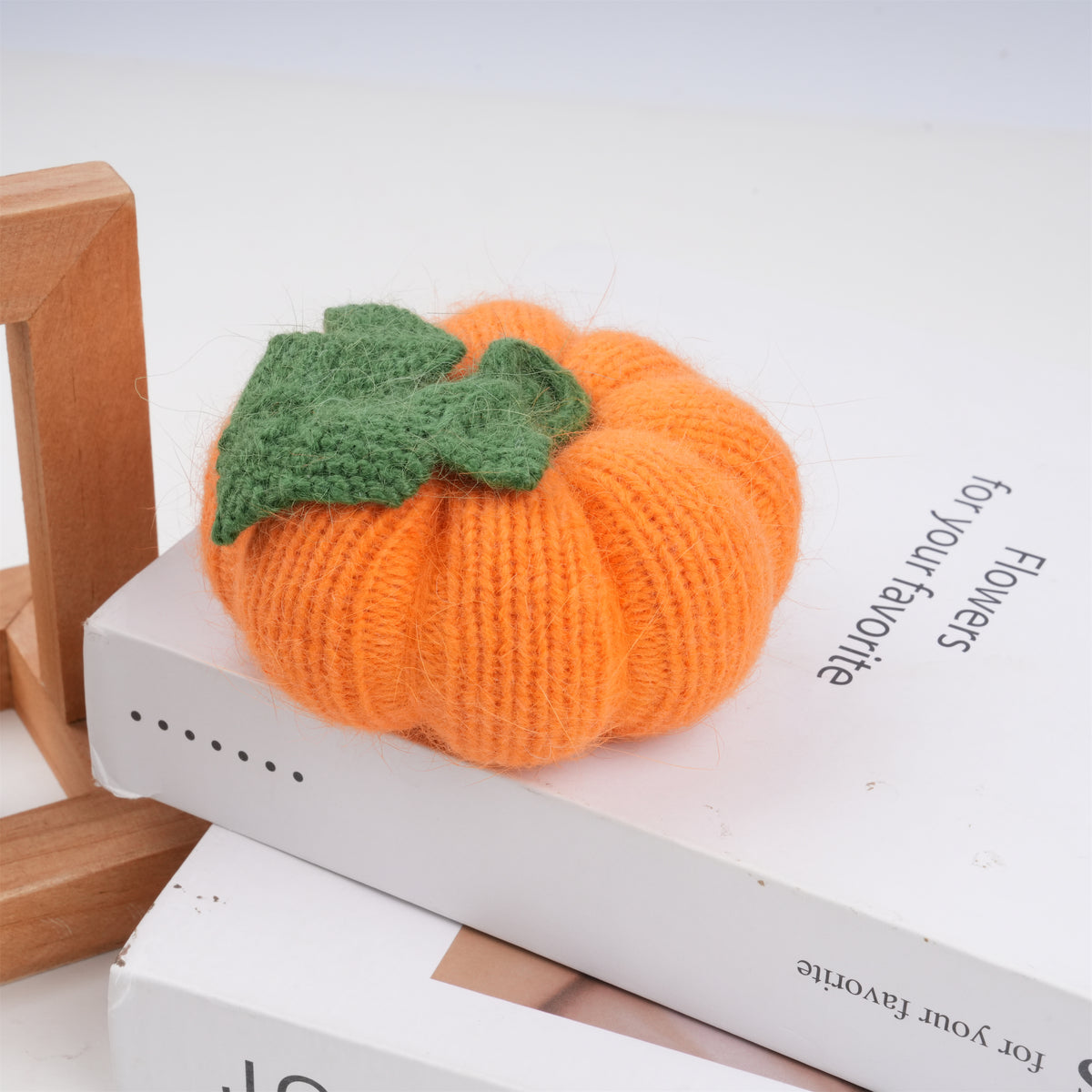 Knitting Decorative Pumpkins, Soft Felt Harvest Accent