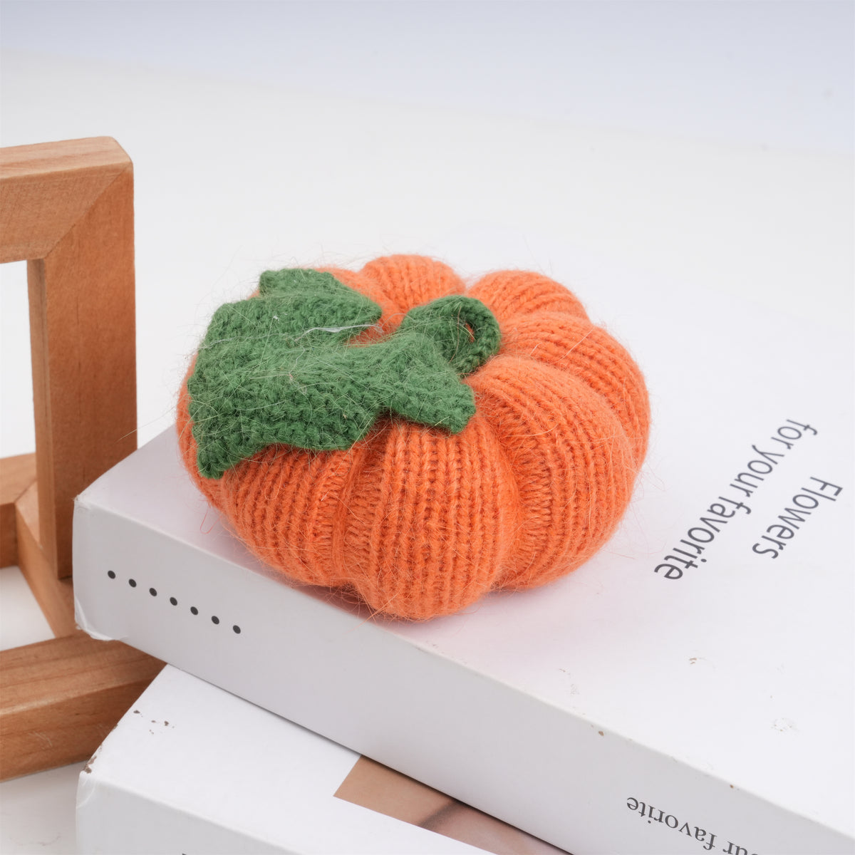 Knitting Decorative Pumpkins, Soft Felt Harvest Accent