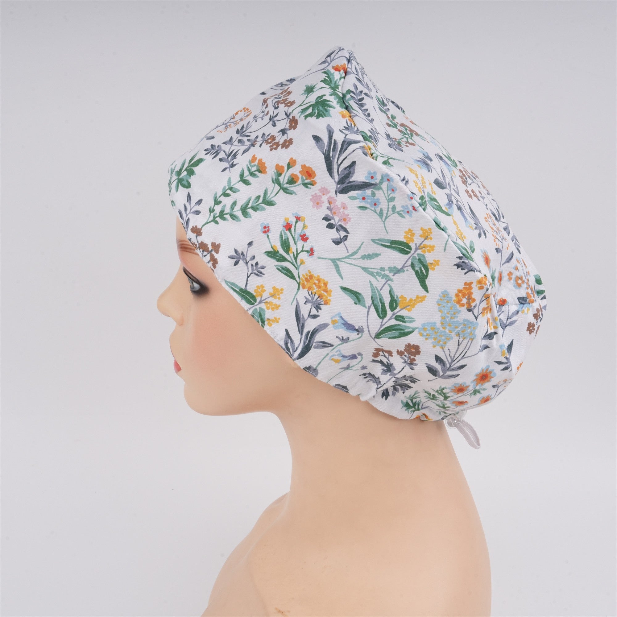 Greeny Plants Euro Style Surgical Scrub Cap,Nurse Doctor Medical Cap