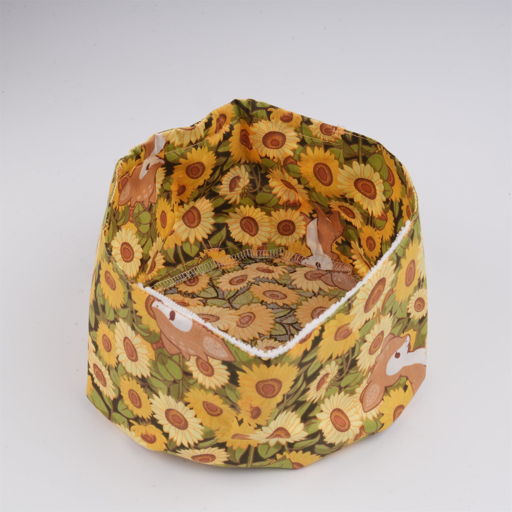 Yellow Floral and Dawn Print Euro Style Surgiccal Scrub Cap
