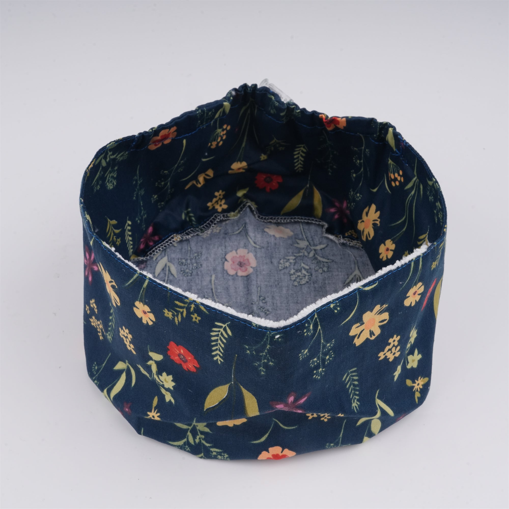 Cotton Euro Style Surgical Scrub Cap,Yellow Orange Flowers