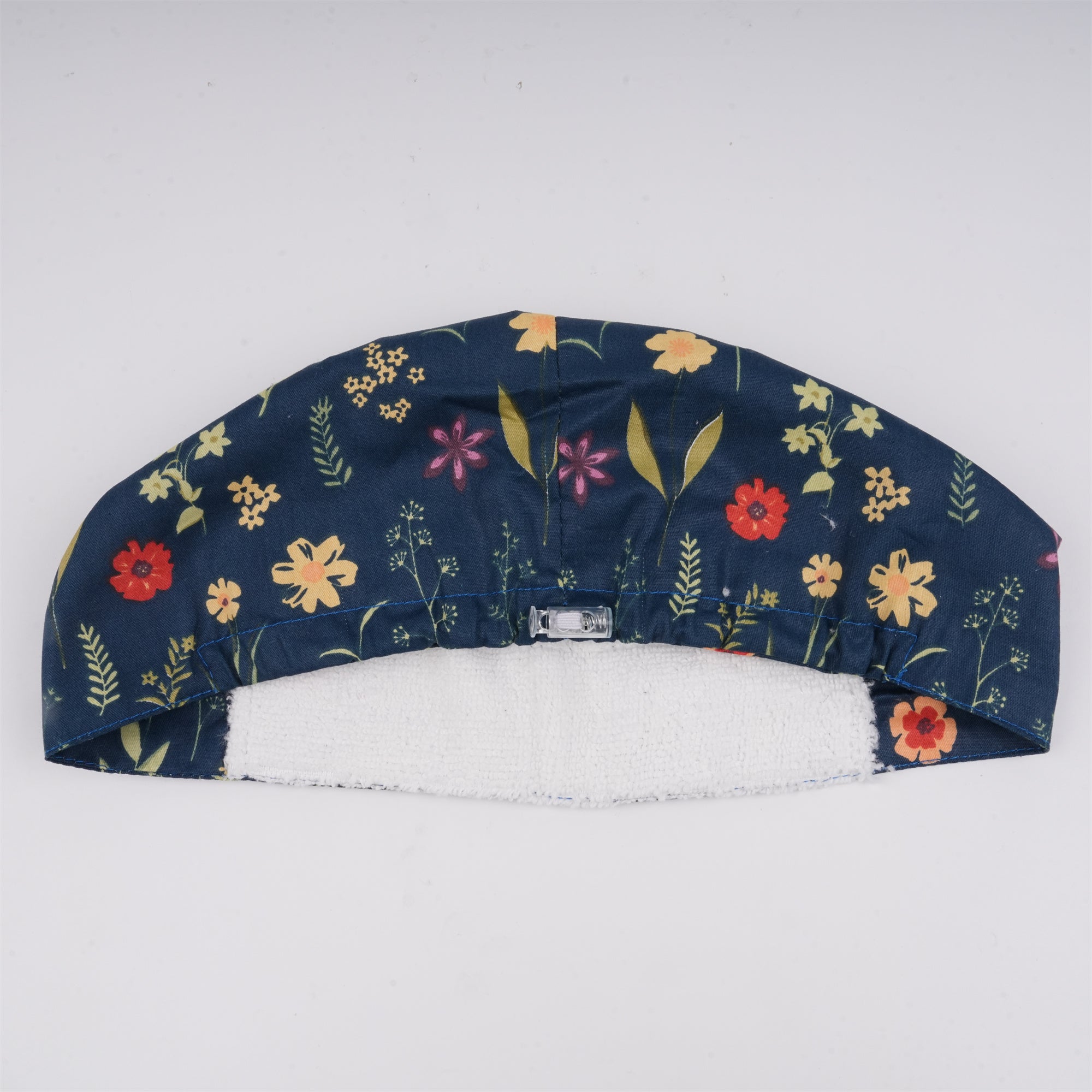 Cotton Euro Style Surgical Scrub Cap,Yellow Orange Flowers