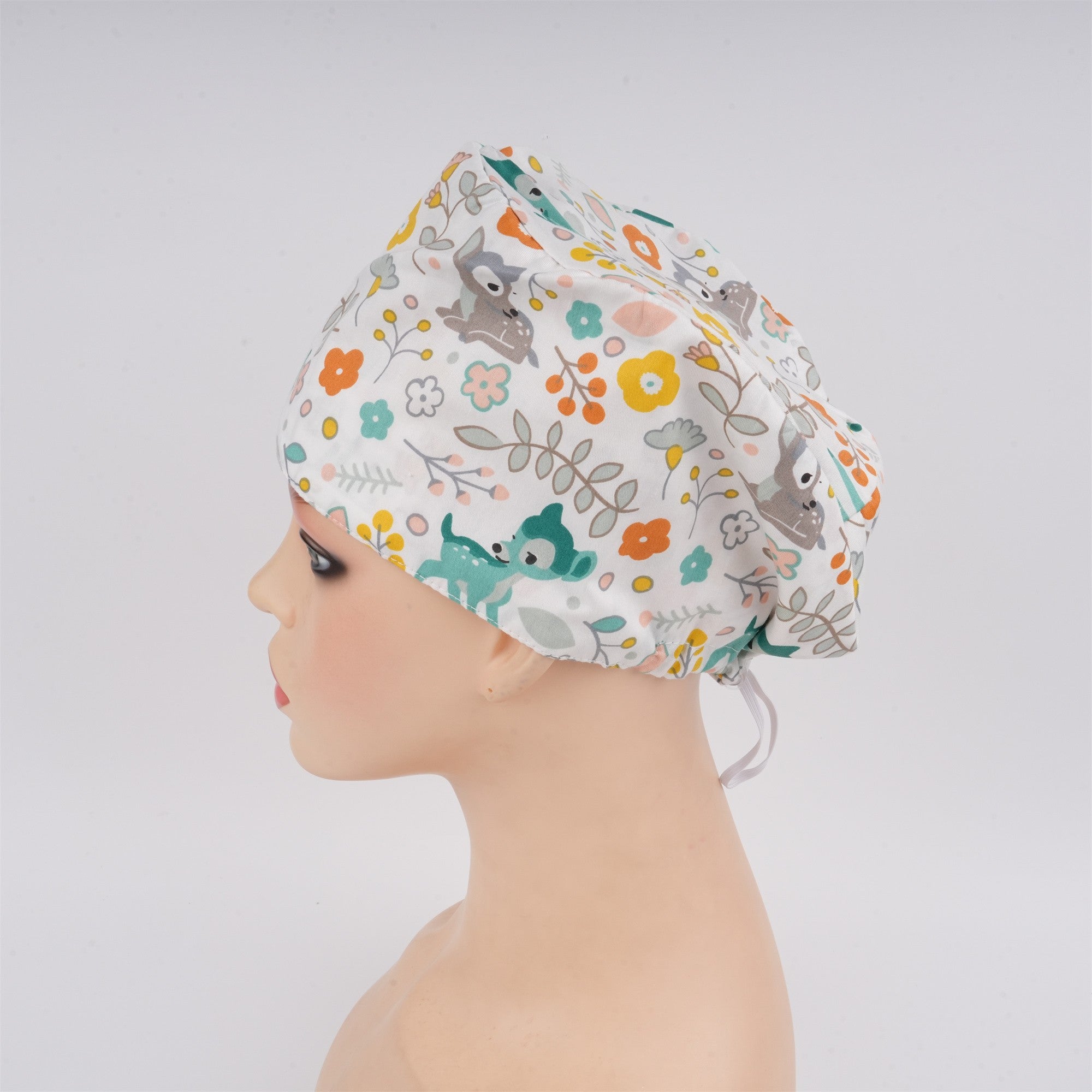 Cute Animal Print Euro Surgical Scrub Cap,Handmade Cotton OR Hat